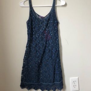 Eyelet beach cover-up dress